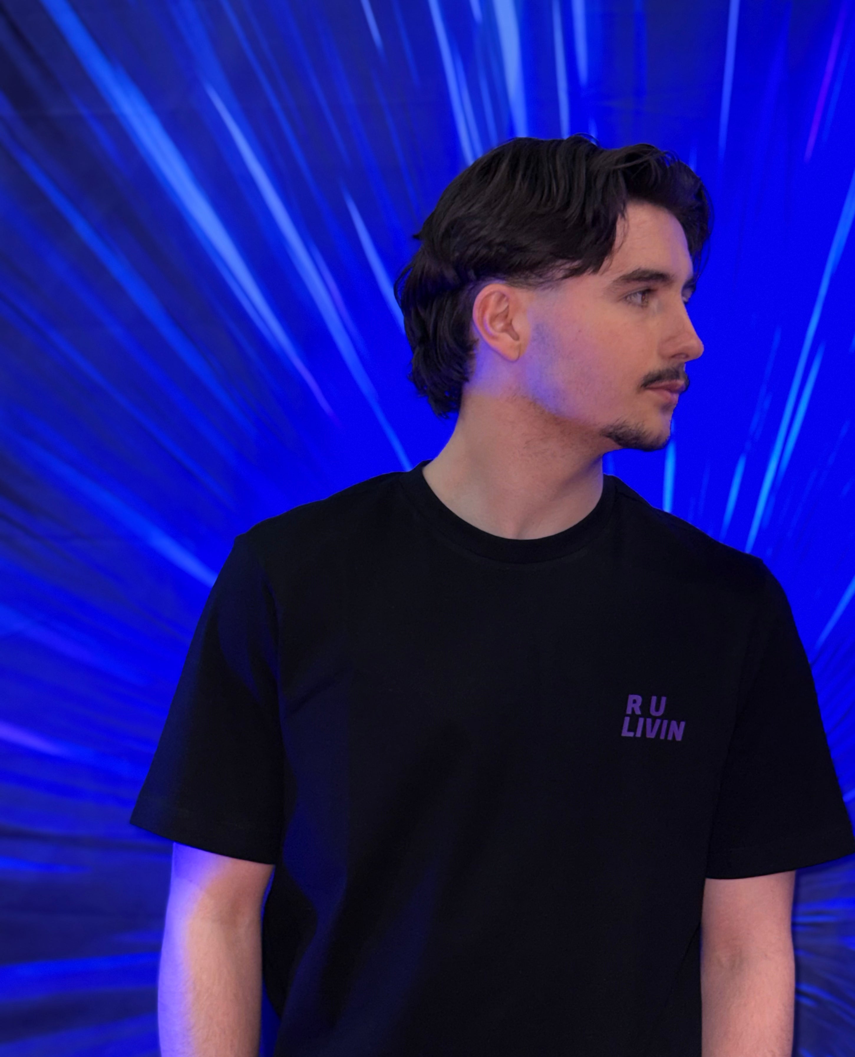 Black/Purple Contrast Tee